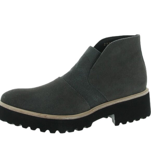 All Black Womens Nu Banded Gray Ankle Boots Shoes 36.5 Medium - Picture 2 of 14